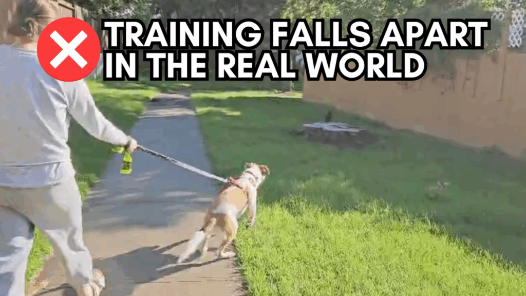 why does my dogs leash training fall apart